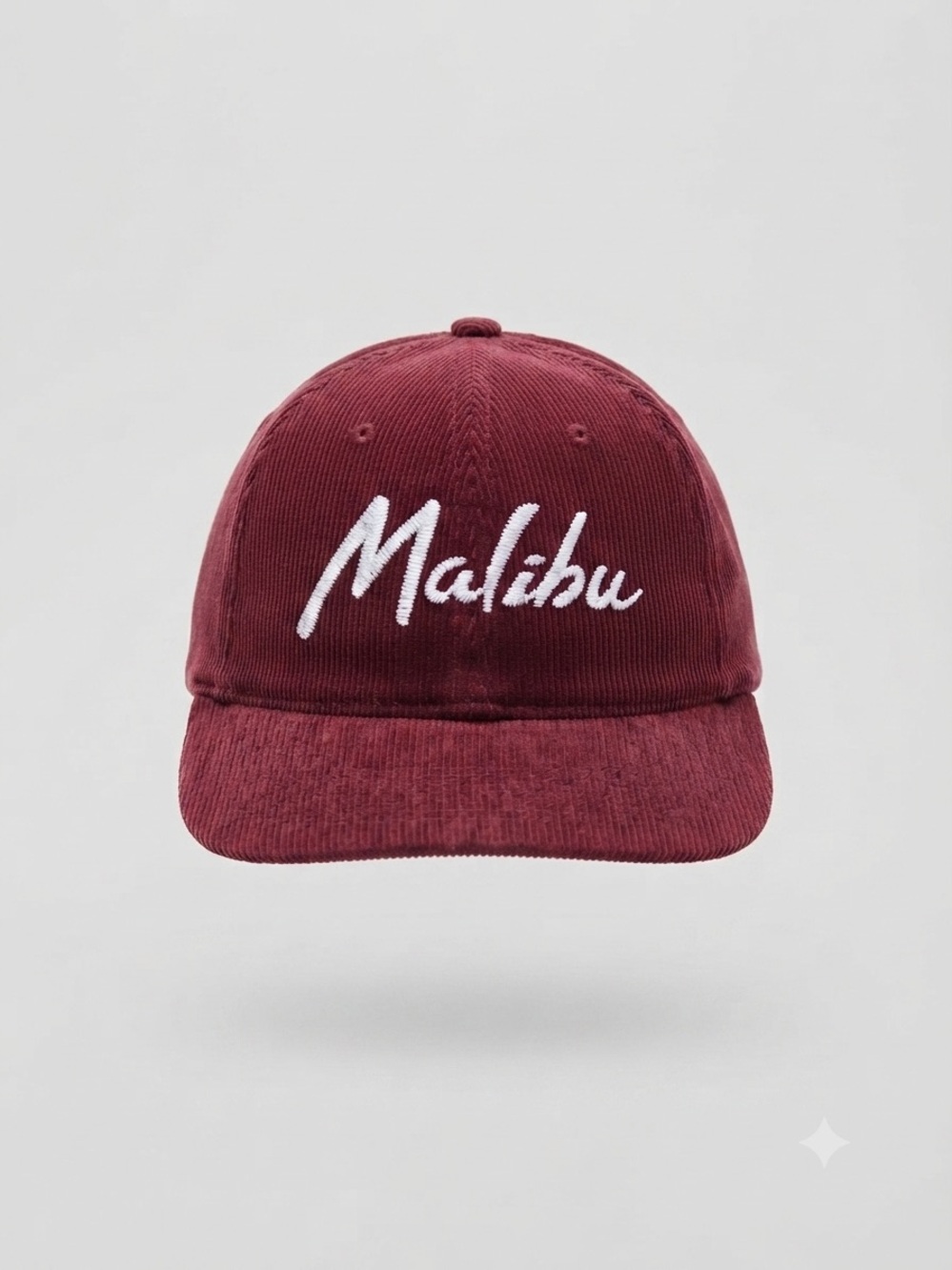 Quiksilver Malibu Red Corduroy Baseball Cap Hat Adjustable Strapback‎ Mens OSFM